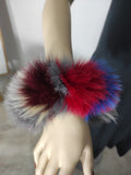 Colorful Fox Fur Cuffs