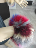 Colorful Fox Fur Cuffs