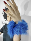 Blue Fox Fur Cuffs