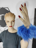 Blue Fox Fur Cuffs