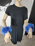 Blue Fox Fur Cuffs