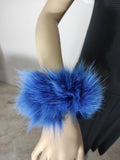 Blue Fox Fur Cuffs