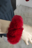 Red Rex Rabbit Fur Cuffs