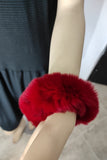 Red Rex Rabbit Fur Cuffs