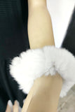White Rex Rabbit Fur Cuffs