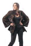 GORGEOUS Real Brown Mink Pelt Fur Coat for Women • Personalized Mink Fur Jacket • Timeless Style and Elegance