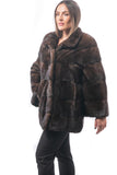 GORGEOUS Real Brown Mink Pelt Fur Coat for Women • Personalized Mink Fur Jacket • Timeless Style and Elegance