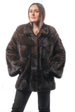 GORGEOUS Real Brown Mink Pelt Fur Coat for Women • Personalized Mink Fur Jacket • Timeless Style and Elegance
