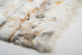 Real Golden Fox Fur Blanket Throw • Housewarming Gift Sofa Cover n Bedspread •  Handmade Genuine Fur