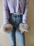 Natural Fox Fur Cuffs