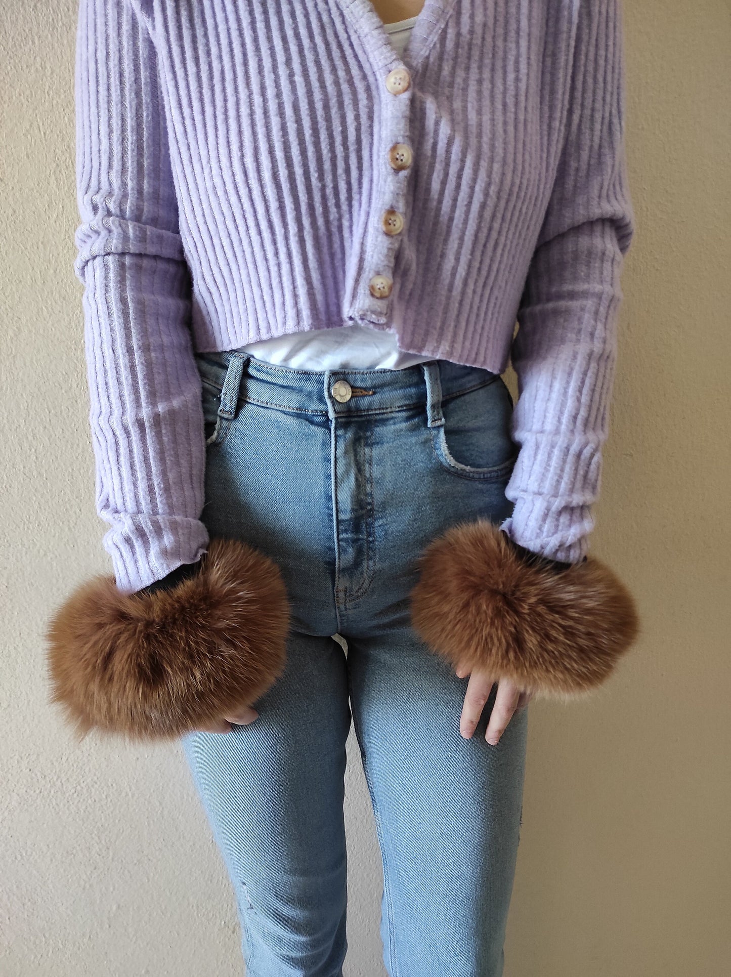 Brown Fox Fur Cuffs