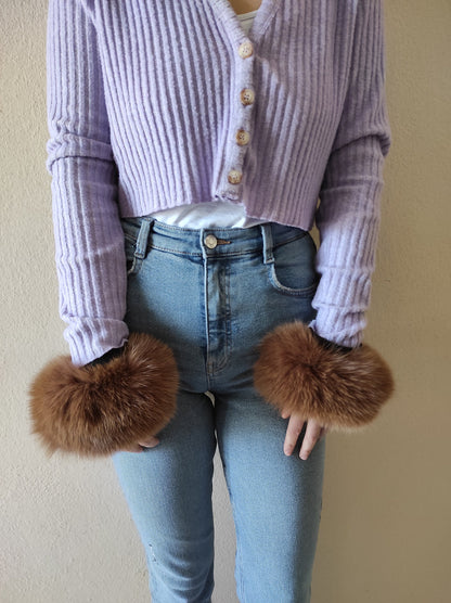 Brown Fox Fur Cuffs