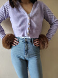 Brown Fox Fur Cuffs