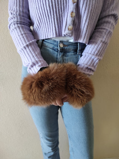 Brown Fox Fur Cuffs