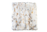 Real Golden Fox Fur Blanket Throw • Housewarming Gift Sofa Cover n Bedspread •  Handmade Genuine Fur
