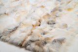 Real Golden Fox Fur Blanket Throw • Housewarming Gift Sofa Cover n Bedspread •  Handmade Genuine Fur