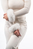 Natural Color Fox Fur Cuffs
