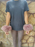 Lydia Fox Fur Cuffs