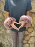 Lydia Fox Fur Cuffs
