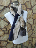 Fur scarves, fur scarf womens, rex rabbit fur scarf, fur collar