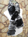 Fur scarves, fur scarf womens, rex rabbit fur scarf, fur collar