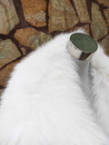 Wedding fur collar, White fox fur collar, Fox fur collar, Wedding fur stole,  Bridal fur stole, Fur wrap, Bridal fur bolero
