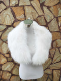 Wedding fur collar, White fox fur collar, Fox fur collar, Wedding fur stole,  Bridal fur stole, Fur wrap, Bridal fur bolero