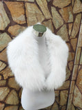 Wedding fur collar, White fox fur collar, Fox fur collar, Wedding fur stole,  Bridal fur stole, Fur wrap, Bridal fur bolero