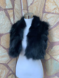 Black Fox Fur Collar Scarf for Women • Fur Womens Scarf • Fur Stole Accessory Gift for her