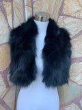Black Fox Fur Collar Scarf for Women • Fur Womens Scarf • Fur Stole Accessory Gift for her