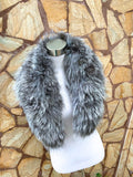 Luxurious Real Fox Fur Collar Scarf for Women - Stay Warm and Stylish!