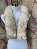 Natural Fur trim for hood • Real Fox Fur Collar Scarf •  Fur Trim for Jacket • Beige Natural Hood Fox Trim