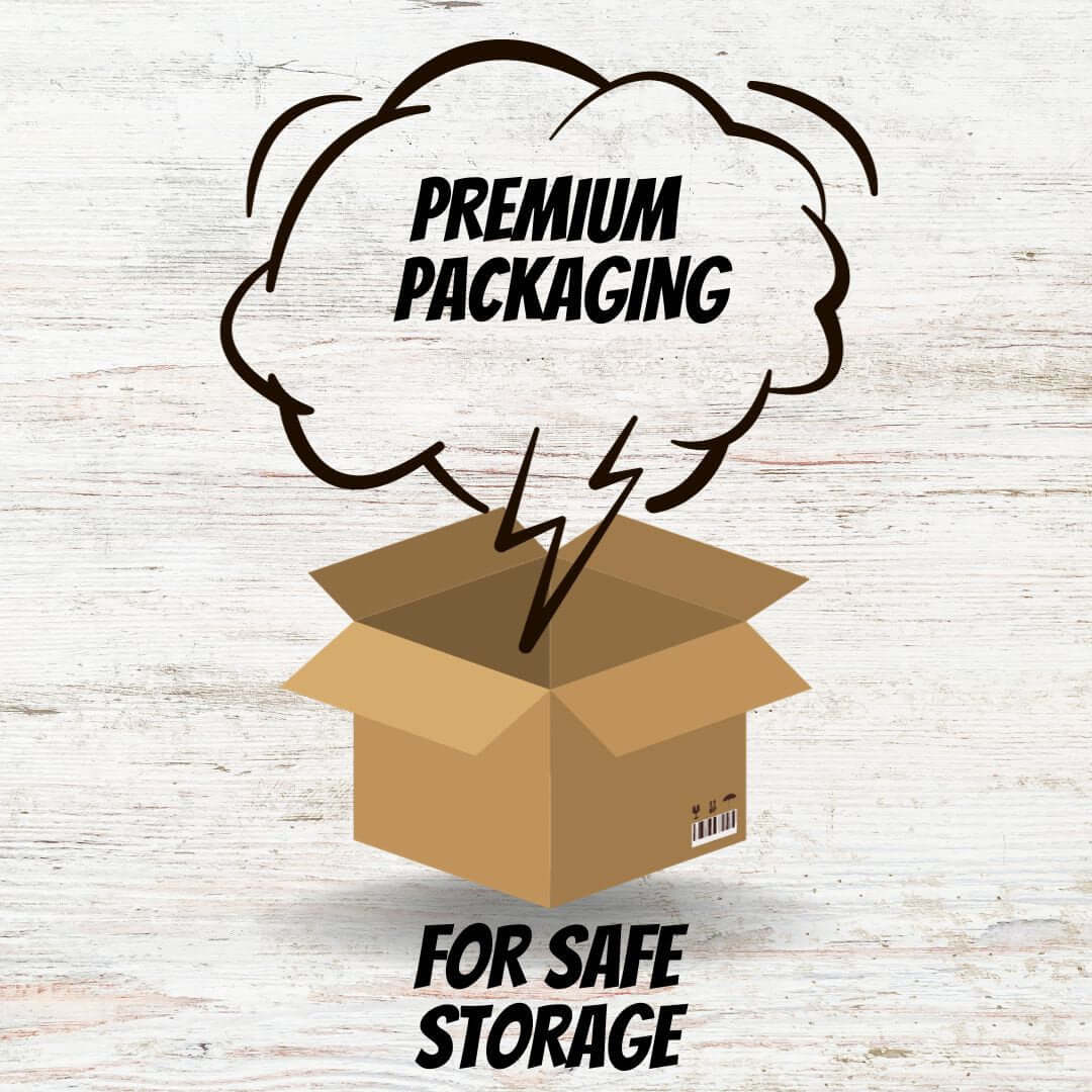 Premium packaging for safe storage, illustrating quality packaging for delivery and safety