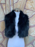 Black Fox Fur Collar Scarf for Women • Fur Womens Scarf • Fur Stole Accessory Gift for her